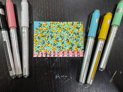 Lady Banks Rose or Lemon Tree aceo art card thumbnail 3