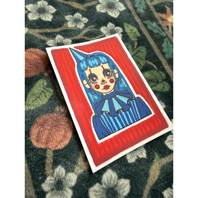 Jester Girl #1 aceo art card thumbnail 2