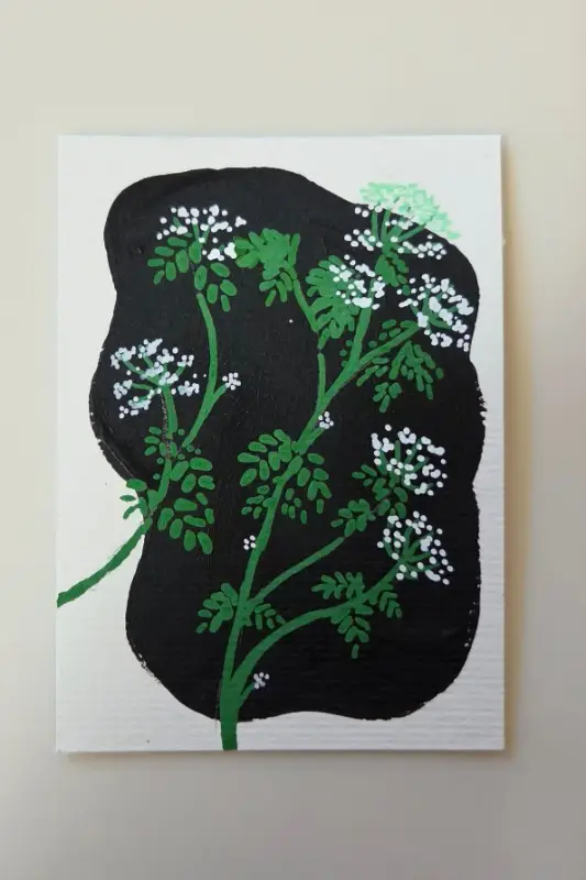 Hemlock in Acrylic - Poison Set aceo art card