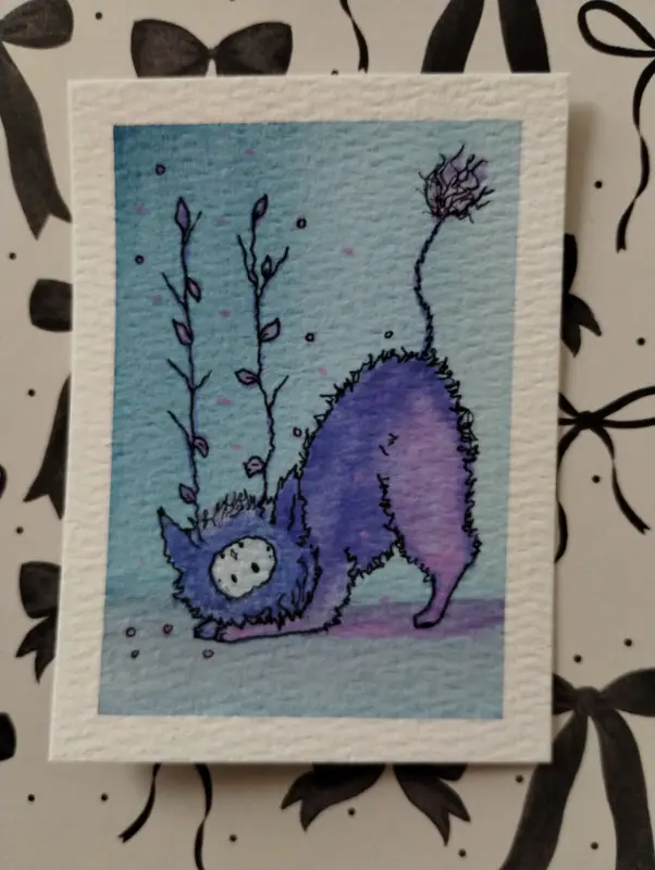 Frost Hunt aceo art card