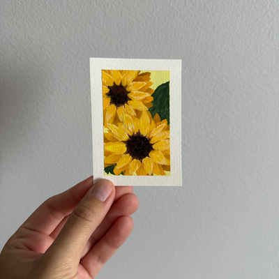 Original Floral ACEO | Botanical Houses #3/4 aceo art card thumbnail 1