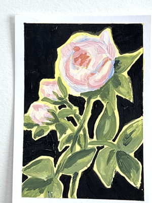 Mini Floral | Original ACEO Artwork 2.5 x 3.5 | FREE SHIPPING aceo art card thumbnail 2