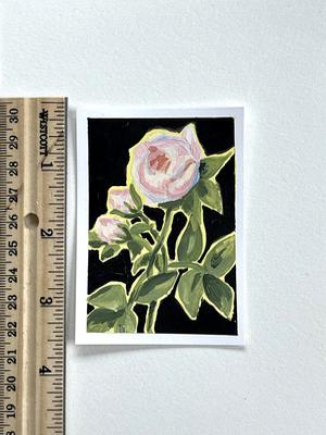 Mini Floral | Original ACEO Artwork 2.5 x 3.5 | FREE SHIPPING aceo art card thumbnail 3