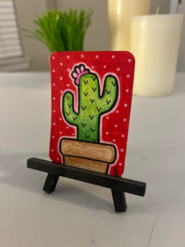 Cactus 2 aceo art card