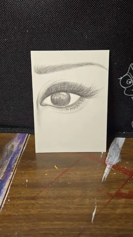 Pencil Eye Study 2/50 aceo art card