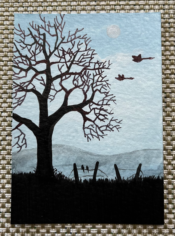 “Flying Home” aceo art card