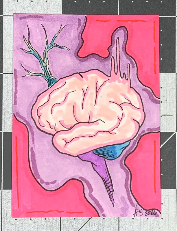 Brains and Beauty aceo art card