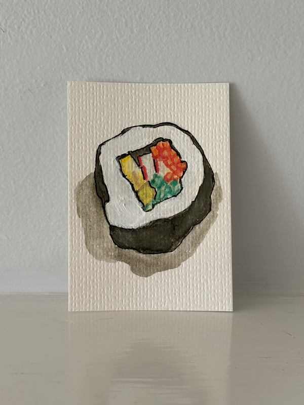 ACEO original, Kimbap aceo art card