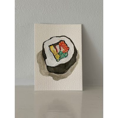 ACEO original, Kimbap aceo art card thumbnail 2