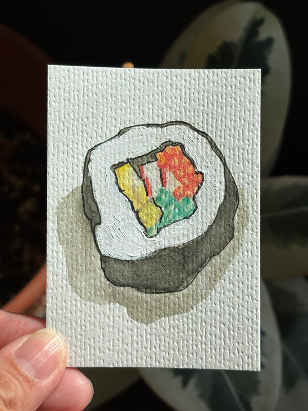 ACEO original, Kimbap aceo art card