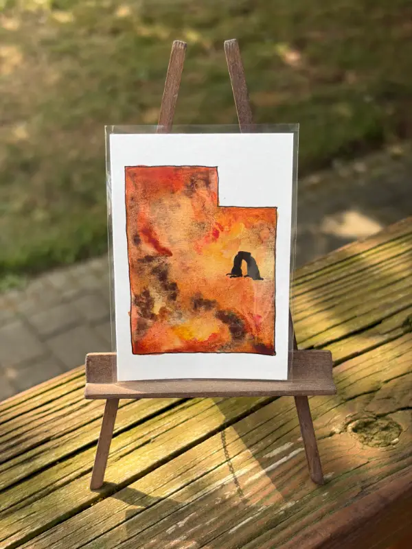 Utah: Delicate Arch aceo art card