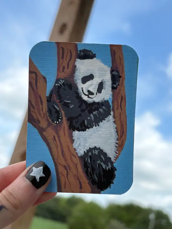 Panda (3/4) aceo art card
