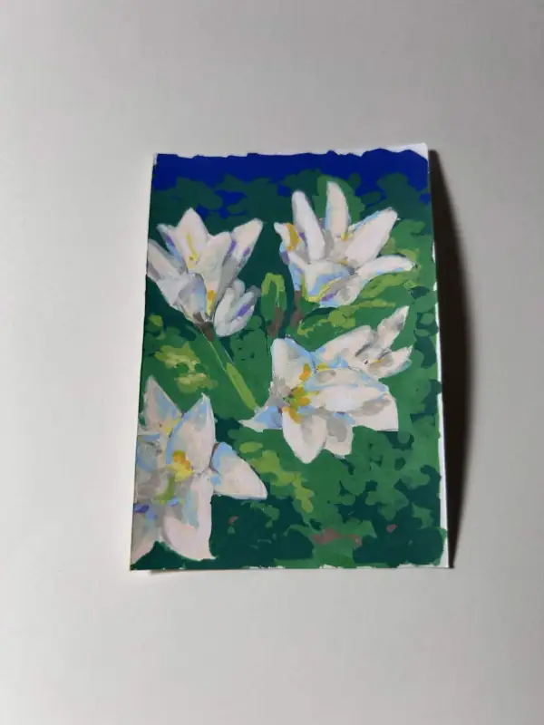 Lilies aceo art card