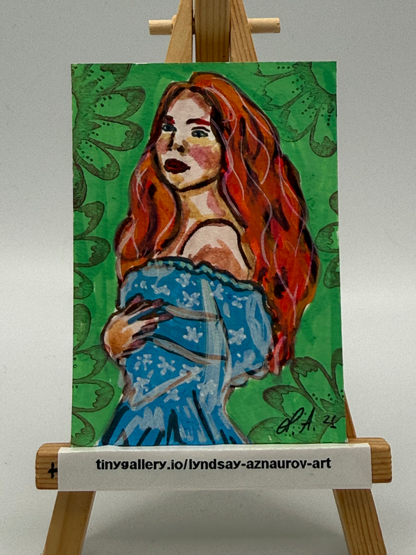 You Can Go Your Own Way Original ACEO by Lyndsay Aznaurov aceo art card