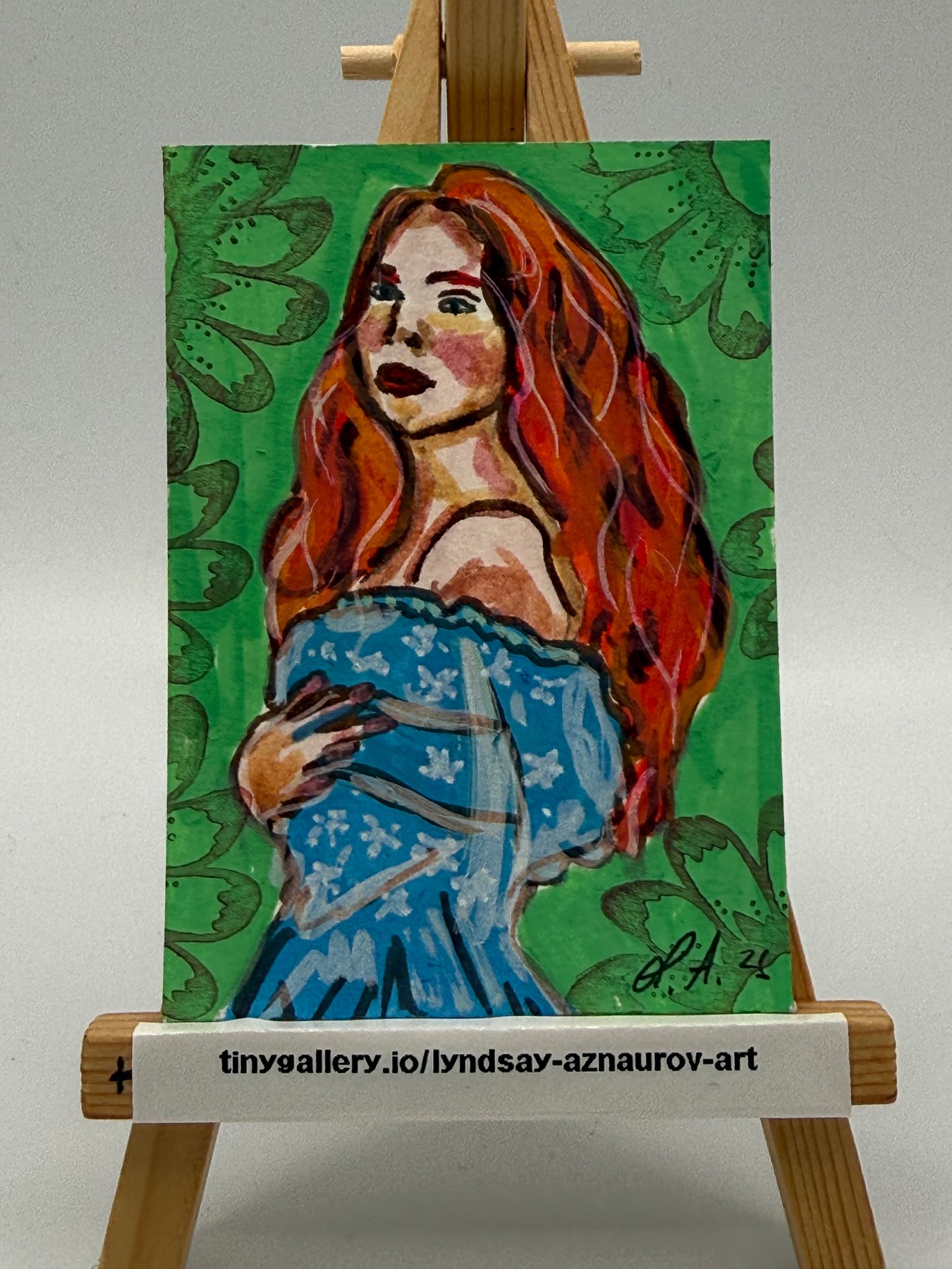 You Can Go Your Own Way Original ACEO by Lyndsay Aznaurov aceo art card
