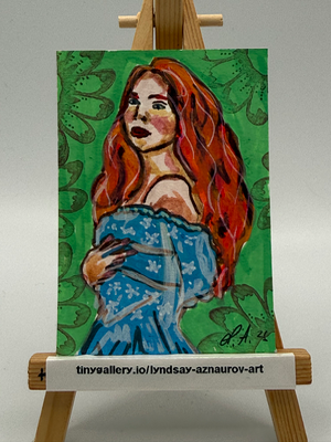 You Can Go Your Own Way Original ACEO by Lyndsay Aznaurov aceo art card thumbnail 1