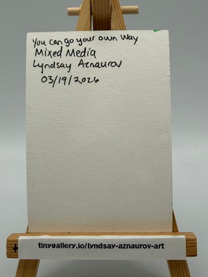 You Can Go Your Own Way Original ACEO by Lyndsay Aznaurov aceo art card thumbnail 2