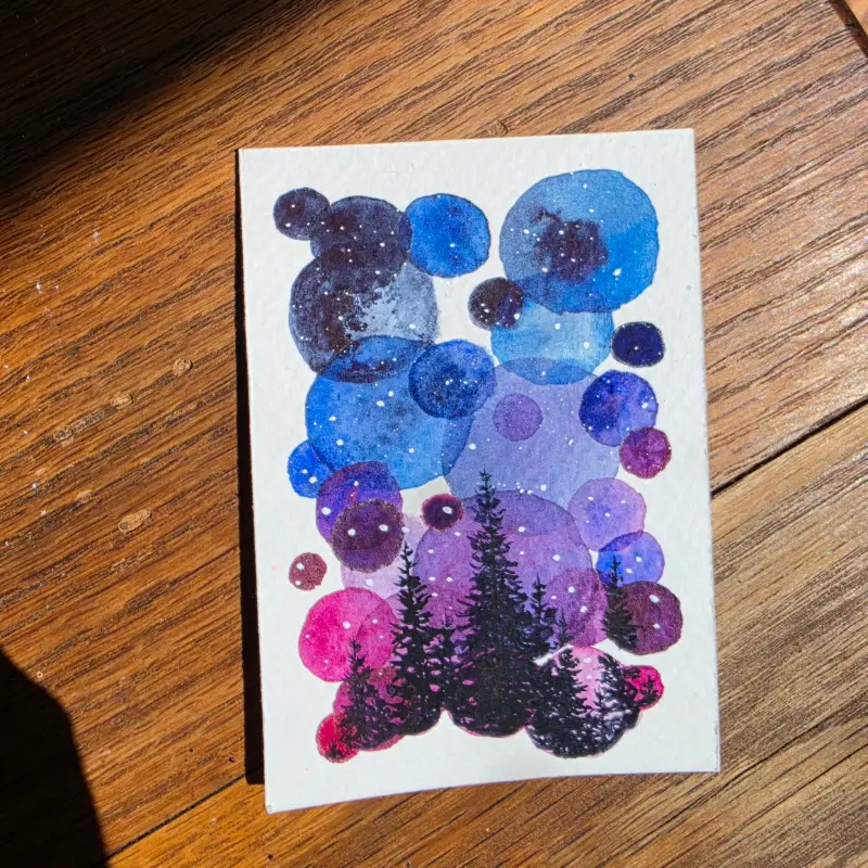Geometric Milky Way #2 aceo art card