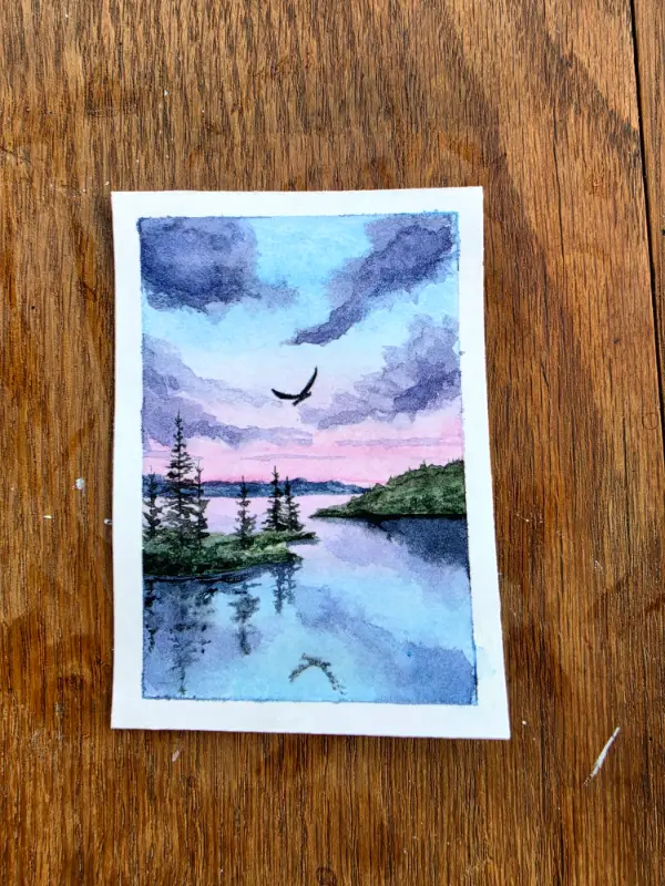 Reflection aceo art card