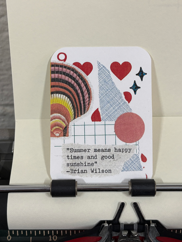 Seashell summer Brian Wilson quote by Mazerzine print aceo art card