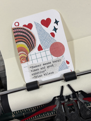 Seashell summer Brian Wilson quote by Mazerzine print aceo art card thumbnail 2