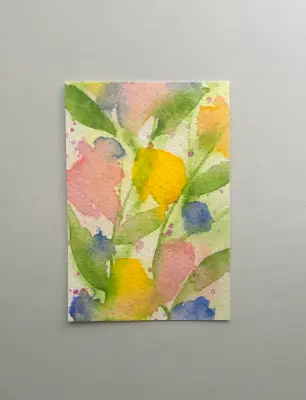 Spring Garden 2 aceo art card thumbnail 1