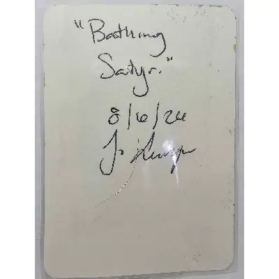Bathing Satyr aceo art card thumbnail 2