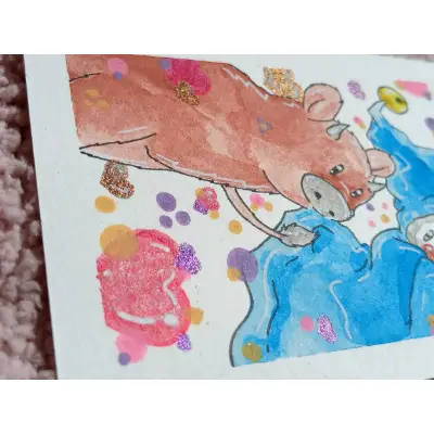 Im Obsessed aceo art card thumbnail 3