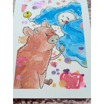 Im Obsessed aceo art card thumbnail 2
