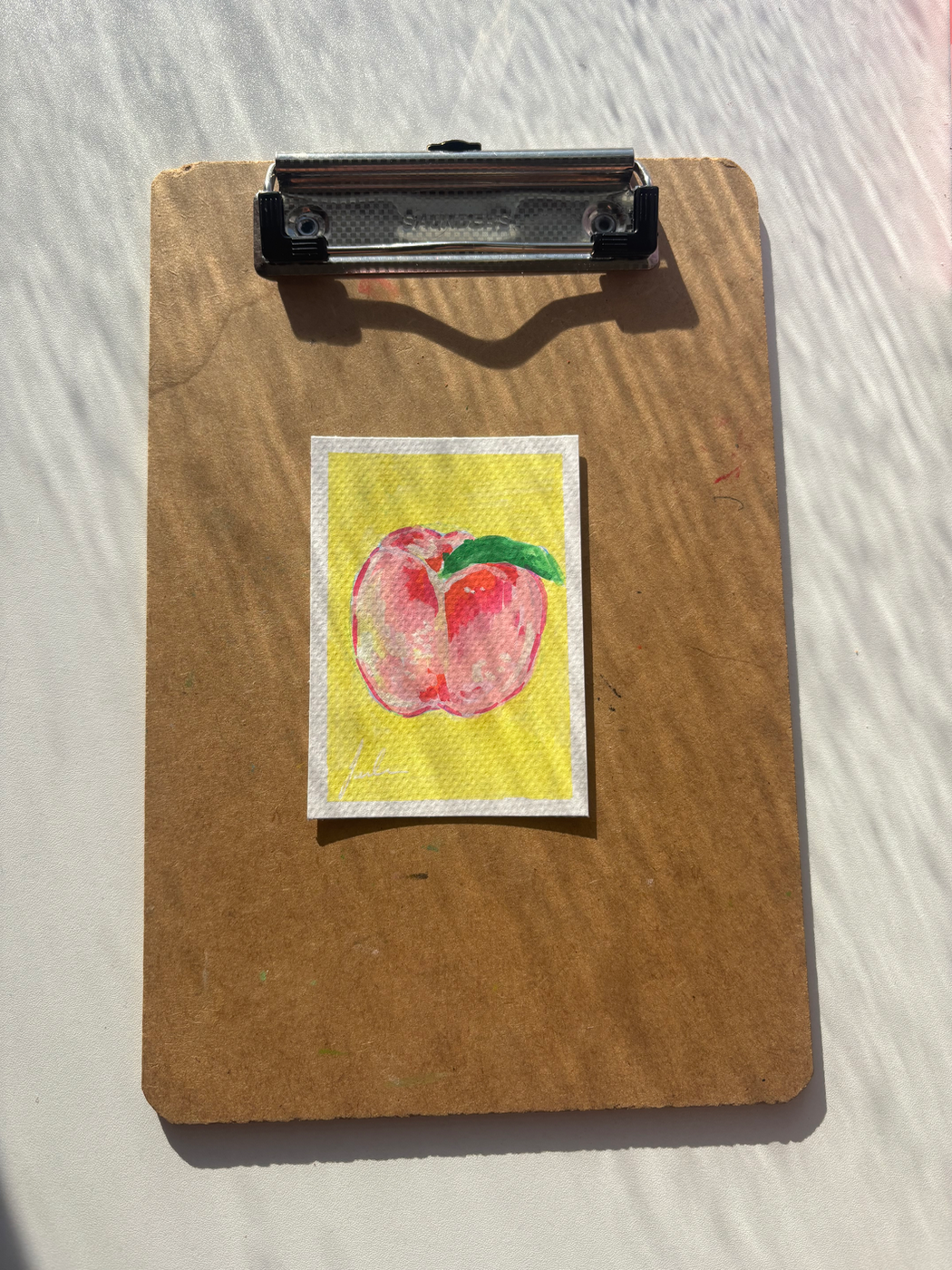 “Cute Peach” aceo art card