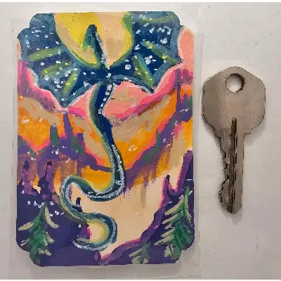 Twilight Dragon aceo art card thumbnail 2