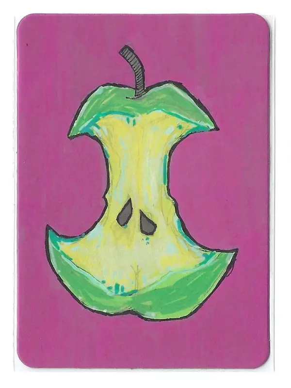 A Single Pear aceo art card