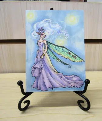 Moth Faerie aceo art card thumbnail 1