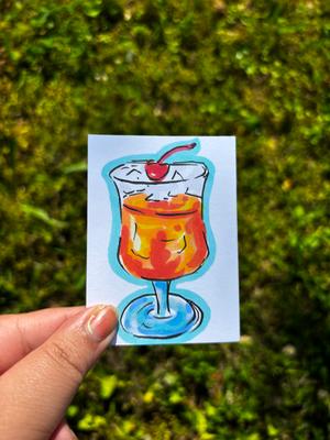 “Cocktail” Drink aceo art card thumbnail 2
