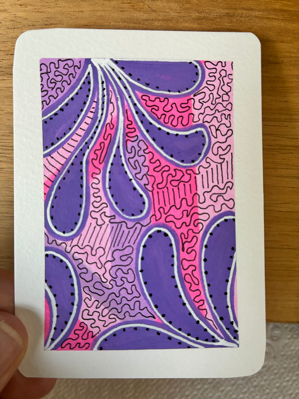 Petal play aceo art card