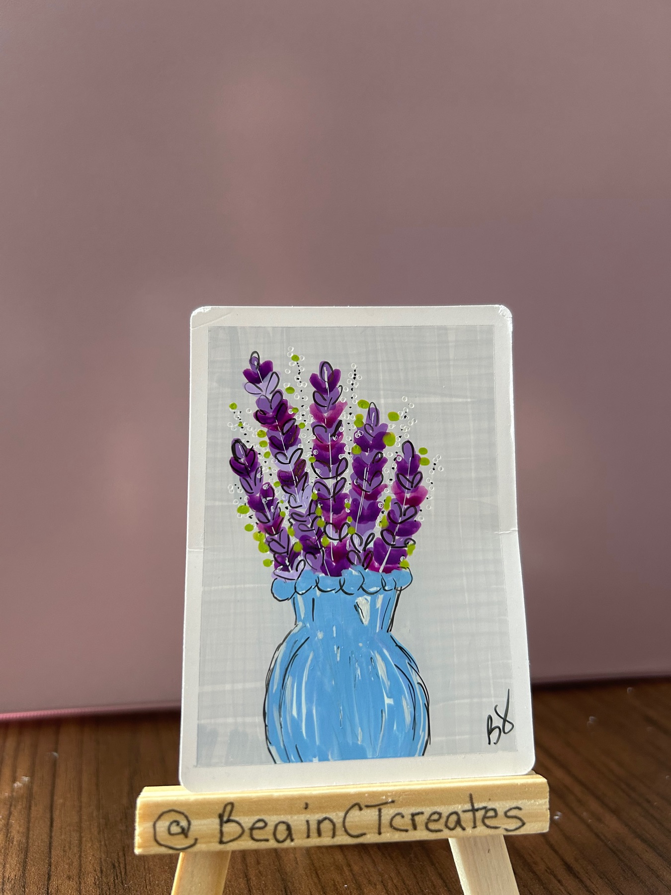 Periwinkle aceo art card