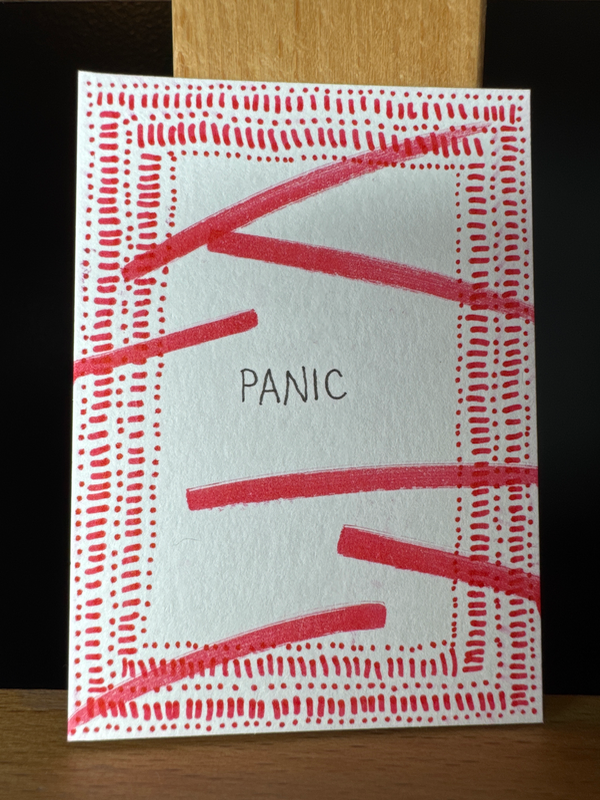 Panic aceo art card