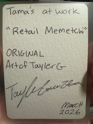 Retail Memetchi aceo art card thumbnail 2