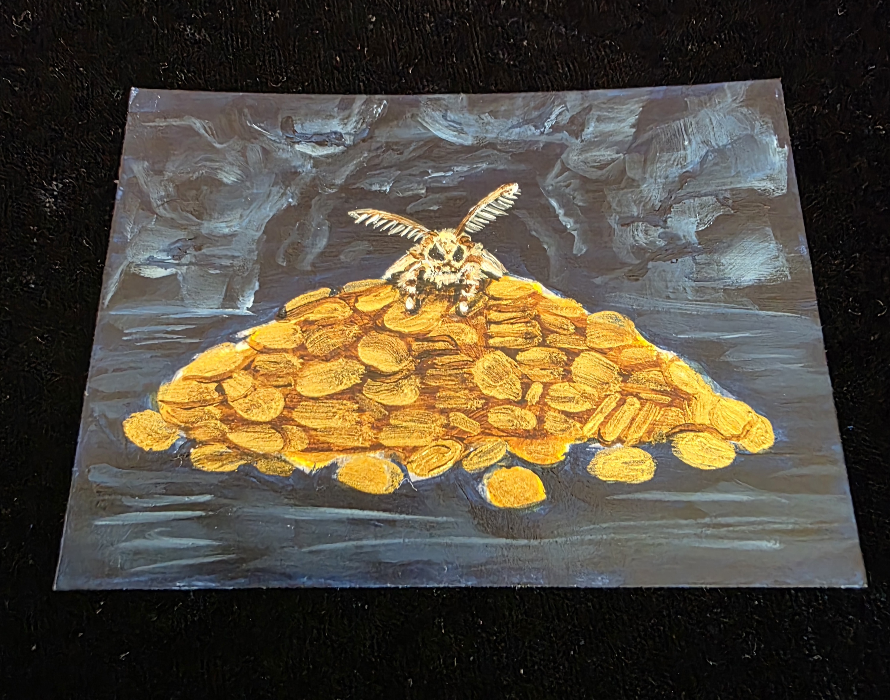 ACEO "A Moth's Treasure" aceo art card