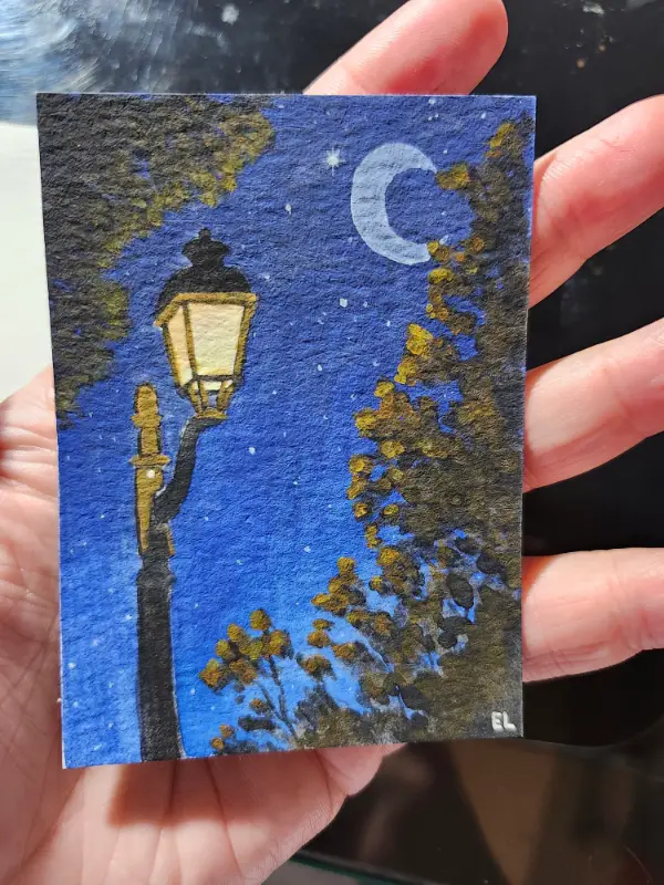 Night Vibe 🌙✨ aceo art card