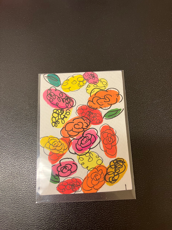 Flowers #3 aceo art card