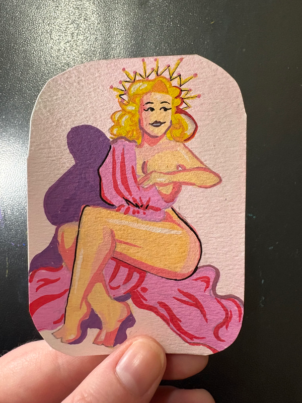 Queen of my Heart Pinup aceo art card