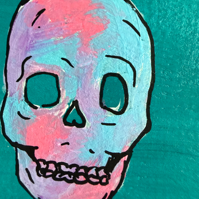 Original Skull ACEO | Prism Bones #3/3 aceo art card thumbnail 3