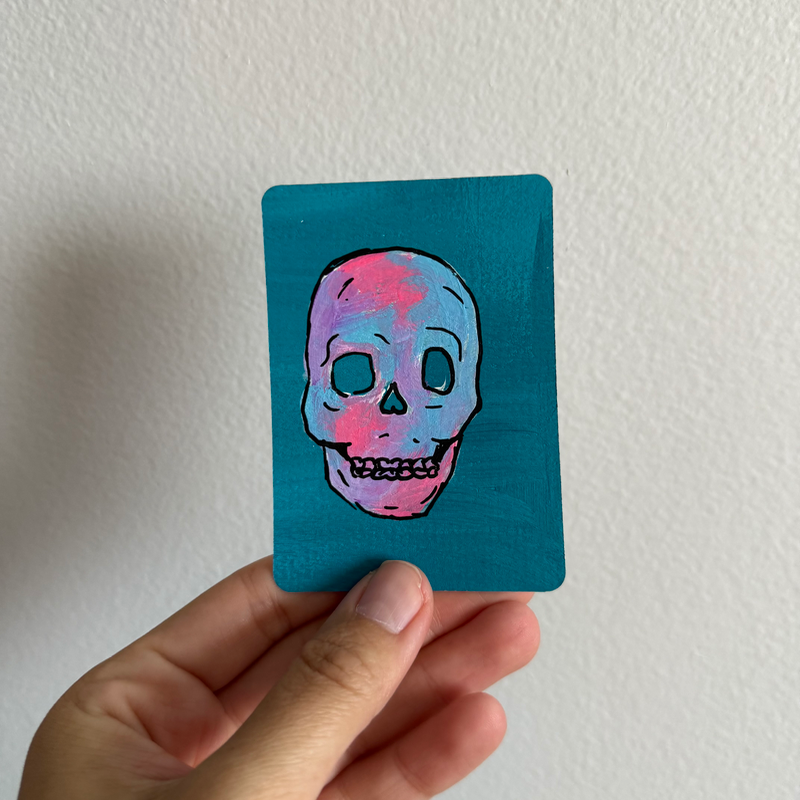 Original Skull ACEO | Prism Bones #3/3 aceo art card