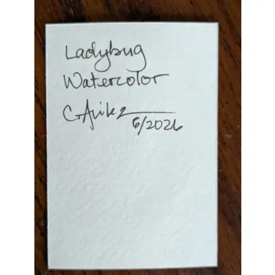 Ladybug aceo art card thumbnail 3