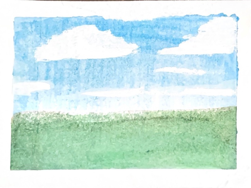 Grassy Field 7 aceo art card
