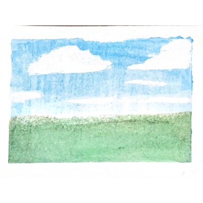 Grassy Field 7 aceo art card thumbnail 1