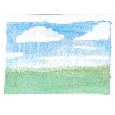 Grassy Field 7 aceo art card thumbnail 2