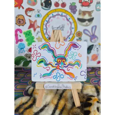 "Kaleidosquid" Fan Art, SpongeBob aceo art card thumbnail 1