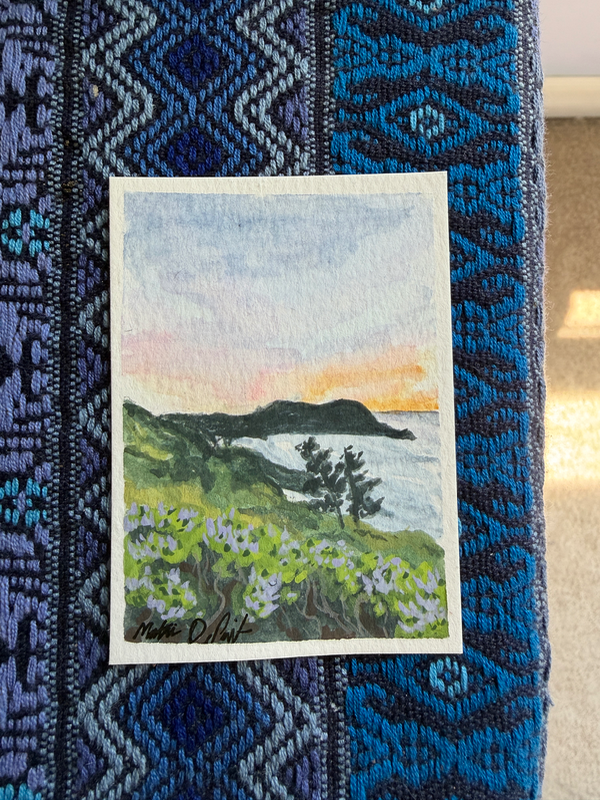San Francisco sunset aceo art card